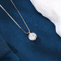 wholesale 925 Sterling Silver Elegant Solitaire Moissanite Pendant In Sterling Silver-0-4