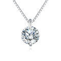 wholesale 925 Sterling Silver Elegant Solitaire Moissanite Pendant In Sterling Silver-0-0