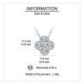 wholesale 925 Sterling Silver Elegant Moissanite Flower Pendant Necklace In Sterling Silver Chain-0-2