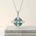 wholesale 925 Sterling Silver Celtic Moonstone Pendant Necklace-0-2