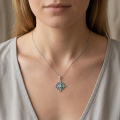 wholesale 925 Sterling Silver Celtic Moonstone Pendant Necklace-0-3