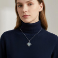 wholesale 925 Sterling Silver Celtic Moonstone Pentacle Pendant Necklace-0-3