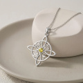 wholesale 925 Sterling Silver Celtic Cross Pendant With Ruby Gemstone-0-99