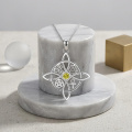 wholesale 925 Sterling Silver Celtic Cross Pendant With Ruby Gemstone-0-100