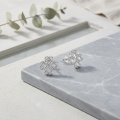wholesale 925 Sterling Silver White Gold Plated Celtic Knot Stud Earrings For Women-0-1