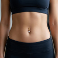 wholesale 14k Gold Belly Button Ring Prong Set Round Zircon Navel Piercing Jewelry-0-3