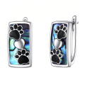 wholesale 925 Sterling Silver Paw Print Charm With Enamel Detailing-0-0