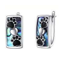 wholesale 925 Sterling Silver Paw Print Charm With Enamel Detailing-Paw