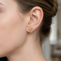 wholesale 14k Gold Hummingbird Swirl Openwork Stud Earrings For Women-0-3