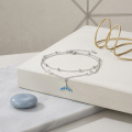 wholesale 925 Sterling Silver Ocean-themed Anklets Wholesale With Blue Accents-0-1