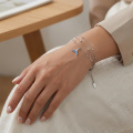 wholesale 925 Sterling Silver Ocean-themed Anklets Wholesale With Blue Accents-0-3