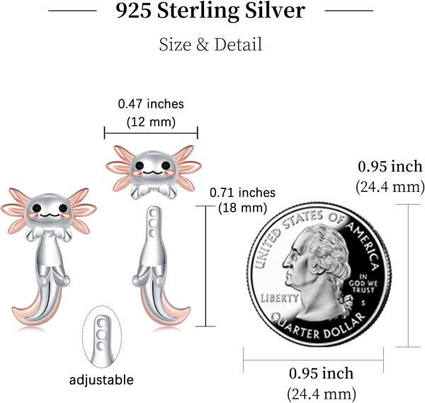 Sterling Silver Axolotl Ear Jackets Earrings-5