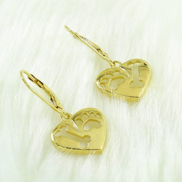 Sterling Silver Heart Earrings-1