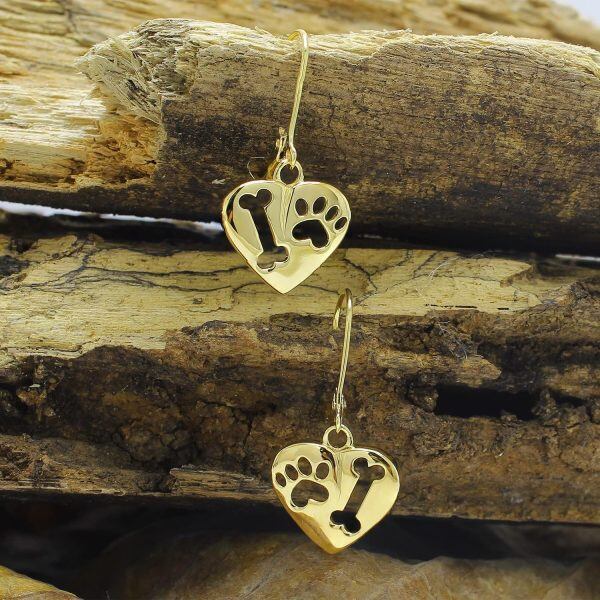 Sterling Silver Heart Earrings-3