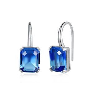 Crystal Drop Earrings Sterling Silver Cubic Zirconia Earrings for Women Girls-0