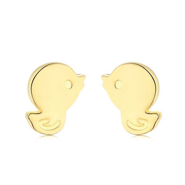 Duck Earrings Sterling Silver Duck Stud Earrings for Girls-0