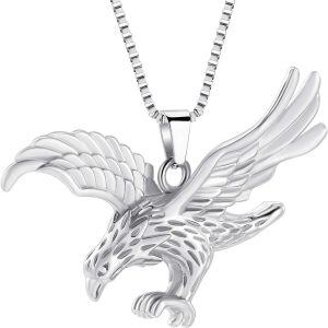 Sterling Silver Eagle Necklace-0