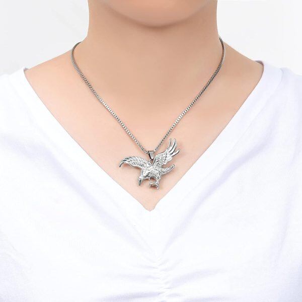 Sterling Silver Eagle Necklace-3