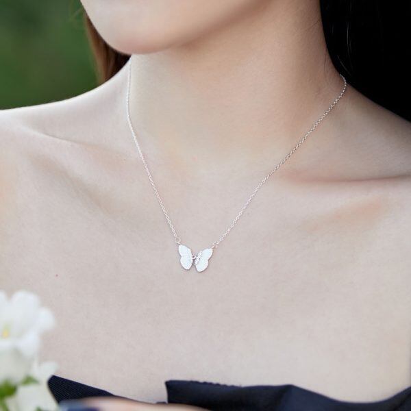 Sterling Silver Butterfly Necklace-2