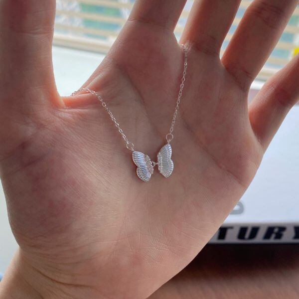 Sterling Silver Butterfly Necklace-4