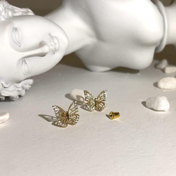 Sterling Silver Butterfly Earrings-2