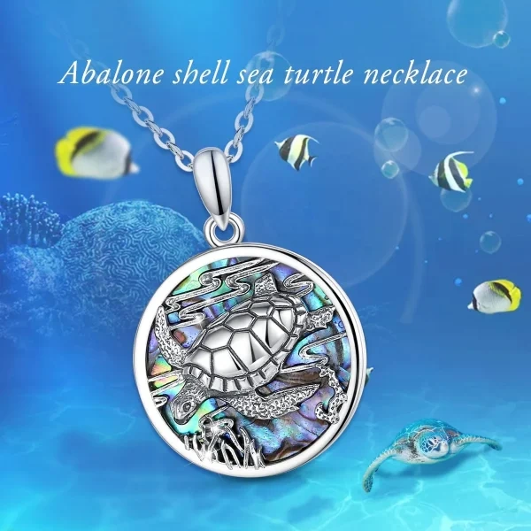 Sterling Silver Turtle Necklace-2