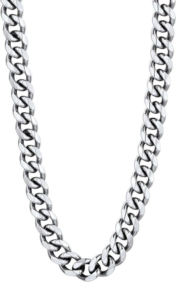 Diamond Cut Miami Cuban Link Chain For Men Women，Cool Hip Hop Jewelry 925 Sterling Silver Chains-0