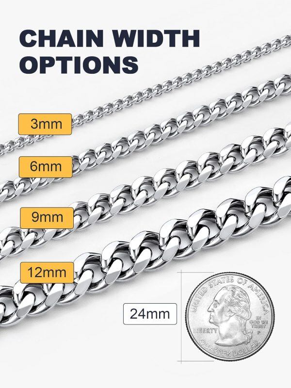 Diamond Cut Miami Cuban Link Chain For Men Women，Cool Hip Hop Jewelry 925 Sterling Silver Chains-2