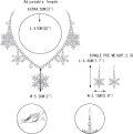 wholesale 925 Sterling Silver Snowflake Necklace & Earrings Set with Pearls and Crystals-0-6