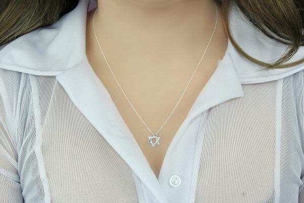 Star Of David Pendant Necklace For Women-5