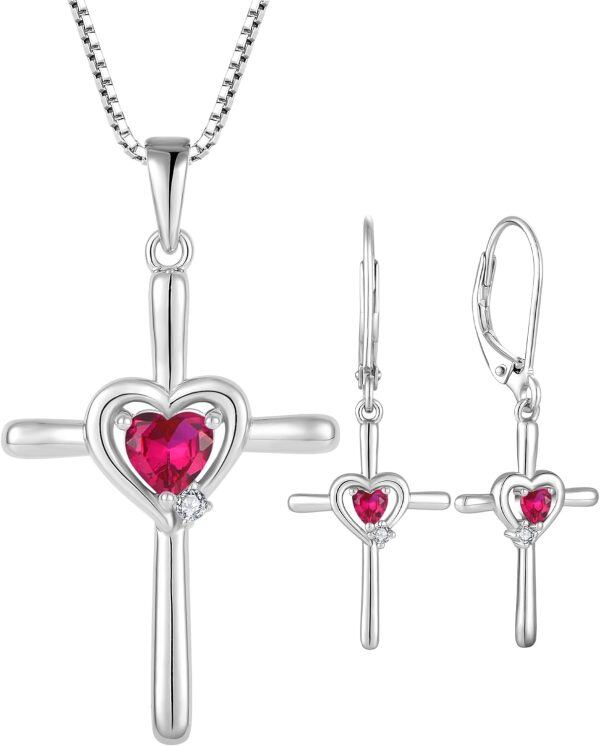 Sterling Silver Cross Jewelry Sets-0