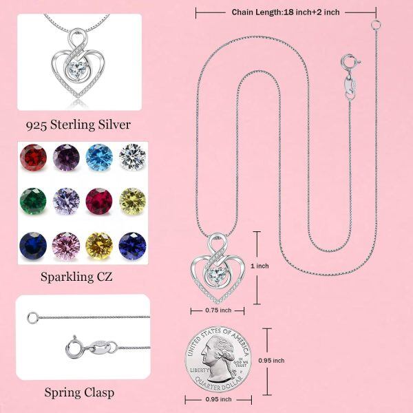 Sterling Silver Infinity Heart Necklace-2