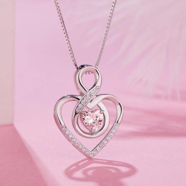 Sterling Silver Infinity Heart Necklace-5