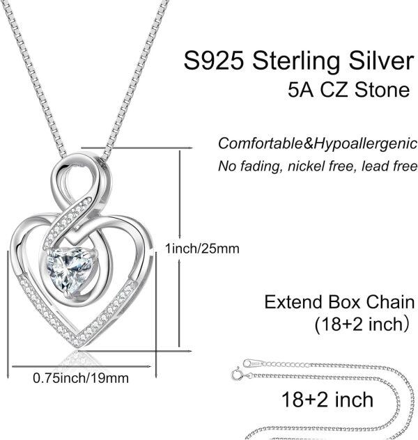 Sterling Silver Infinity Heart Necklace-6