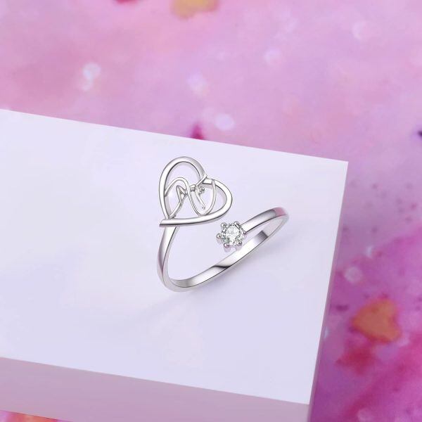 Sterling Silver Gymnastics Heart Ring-1