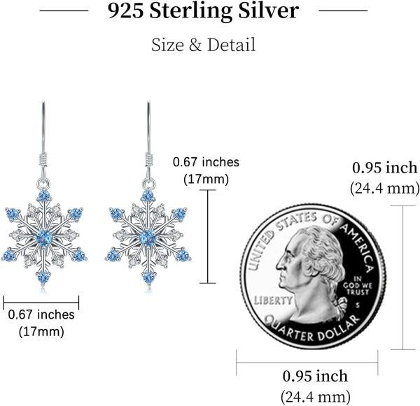 Sterling Silver Snowflake Earrings-5