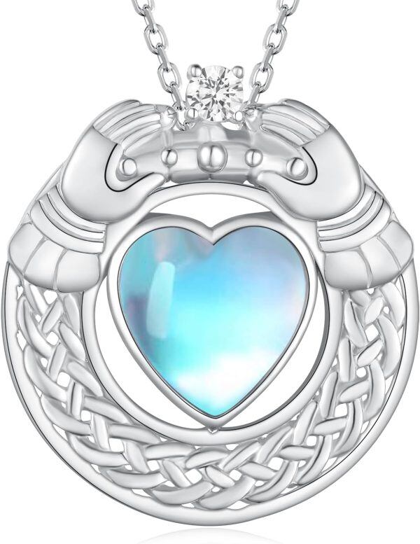 Sterling Silver Claddagh Heart Necklace-0