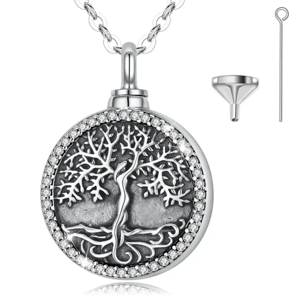 Sterling Silver Tree Of Life Necklace-0