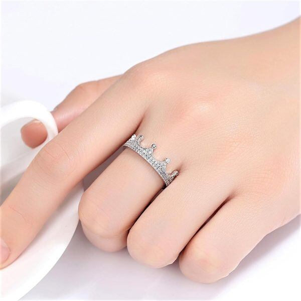 Sterling Silver Crown Rings-5