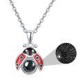 wholesale 925 Sterling Silver I Love You Multilingual Ladybug Pendant Necklace for Women-0-0