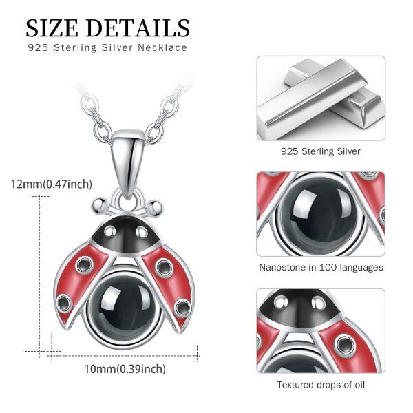 Sterling Silver Ladybug Necklace-1