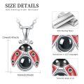 wholesale 925 Sterling Silver I Love You Multilingual Ladybug Pendant Necklace for Women-0-1