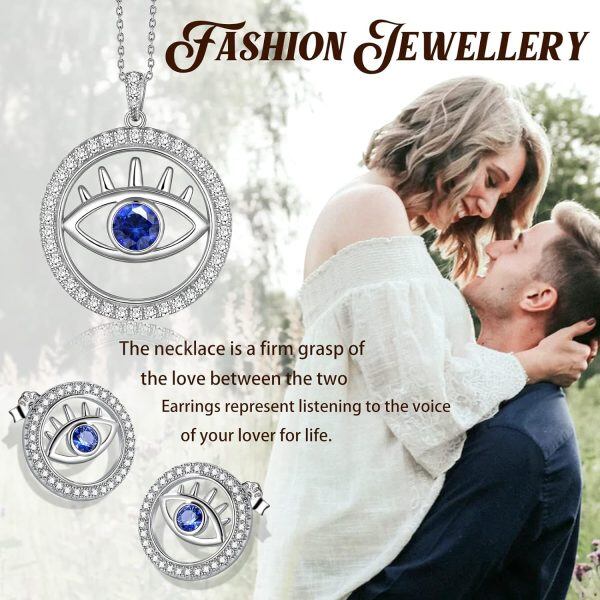 Sterling Silver Evil Eye Jewelry Sets-6