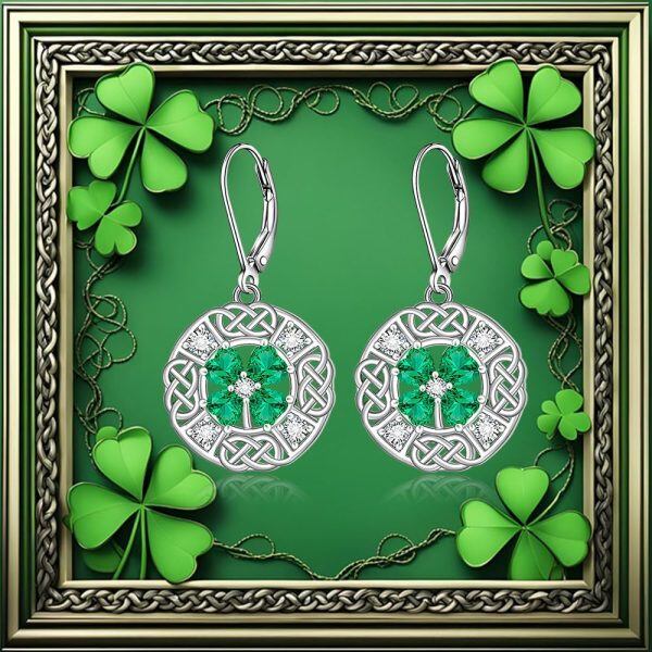 Sterling Silver Celtic Earrings-8