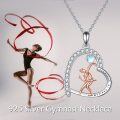 wholesale 925 Sterling Silver & Rose Gold Plated Ballerina Moonstone Pendant Necklace - Believe In Yourself-0-5