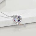 wholesale 925 Sterling Silver Nurse Theme Rainbow Crystal Pendant Necklace for Women-0-4