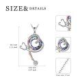 wholesale 925 Sterling Silver Nurse Theme Rainbow Crystal Pendant Necklace for Women-0-5