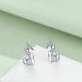 wholesale 925 Sterling Silver Origami Cat Hoop Earrings for Women - Fashion Jewelry-0-3
