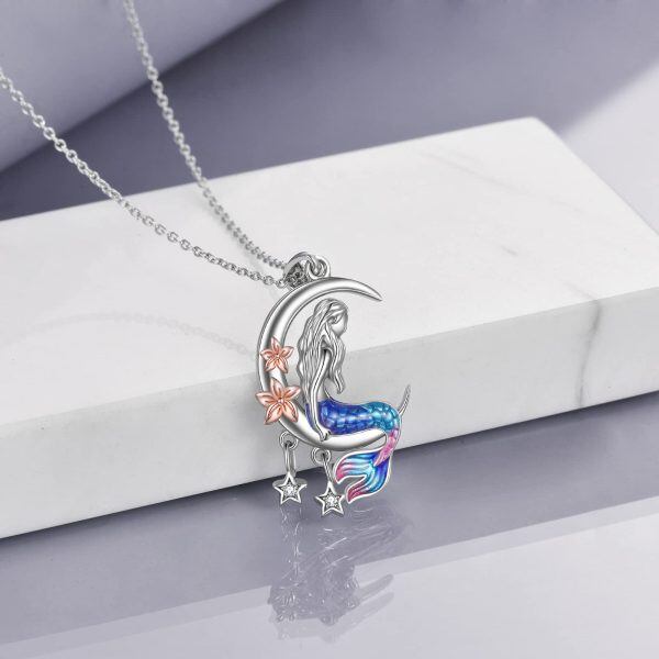 Sterling Silver Mermaid Necklace-3