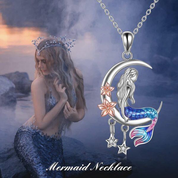 Sterling Silver Mermaid Necklace-5